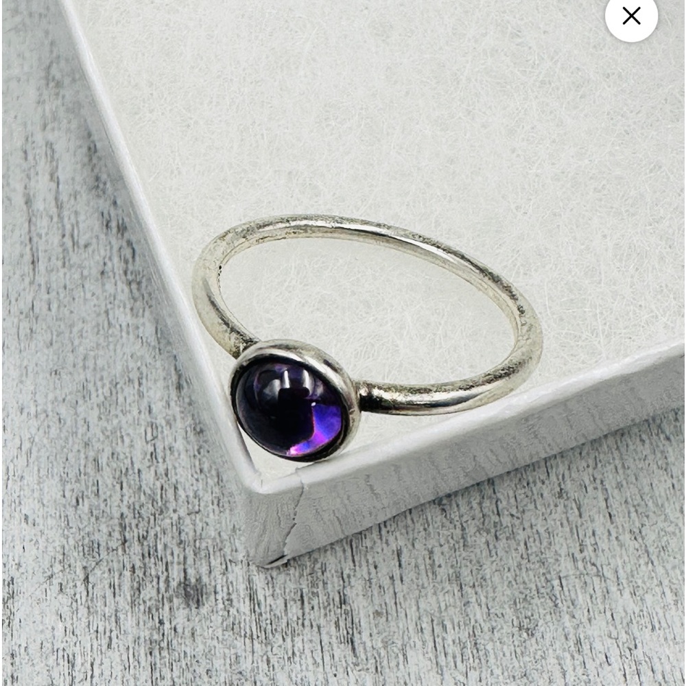 S925 Pandora Amethyst Ring (221)